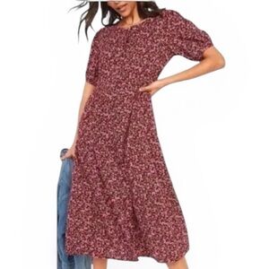 Old Navy XL Boho Peasant Floral Button Front Empire Waist tiered Dress